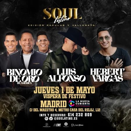 Palco, Fila 3 - Soul Latino - Madrid - Boleto Individual
